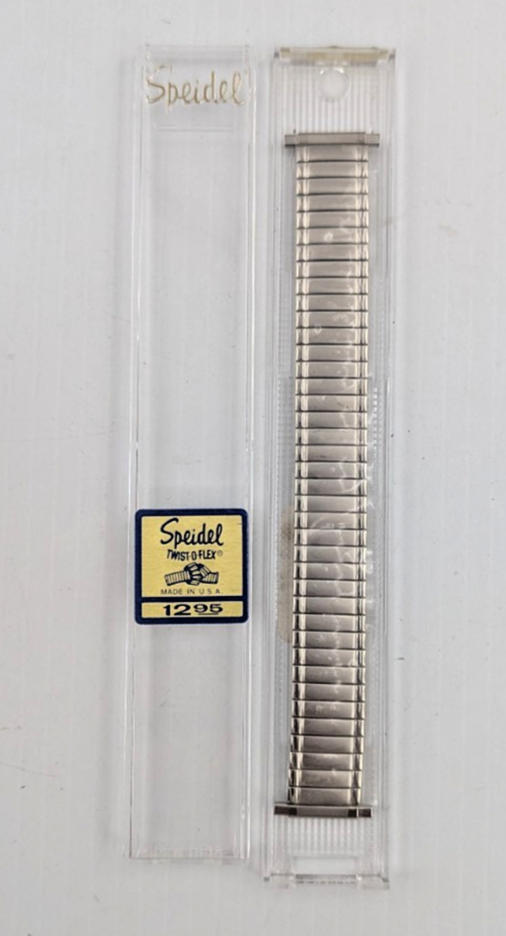 Speidel Silver Twist O Flex Stainless Steel Mens Watch Band